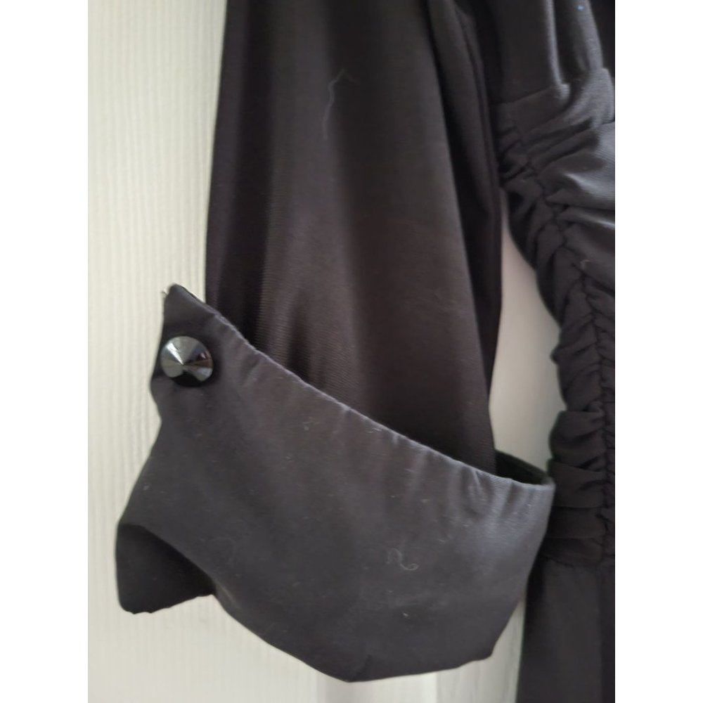 Eliza J Black Cocktail Dress ruched size 8 Retro Event Pin Up - Picture 3 of 9